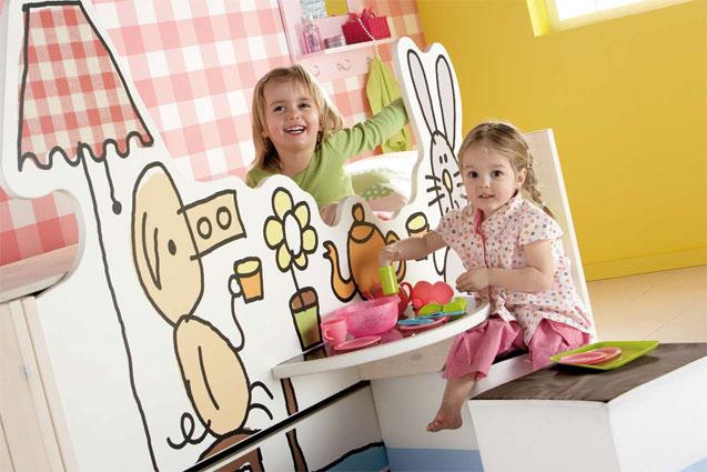 habitación infantil tea time