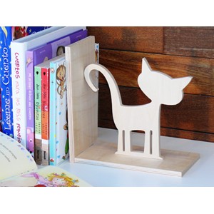 sujeta libros gatito