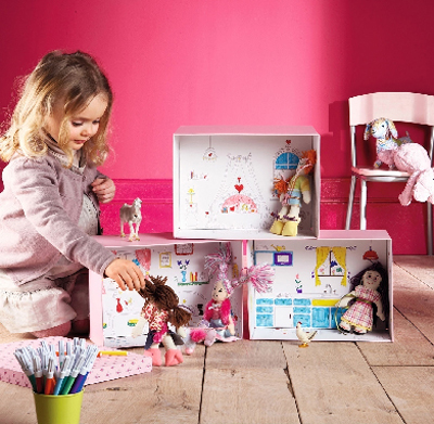 caja casita de muñecas