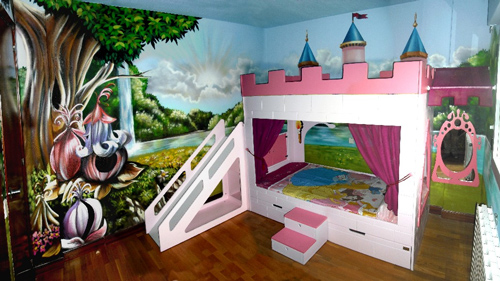 Dormitorio infantil de princesas. Habitaciones infantiles, Decoideas.net