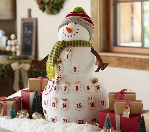 calendario de adviento muñeco de nieve