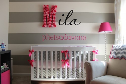 Habitacion rosa para bebe