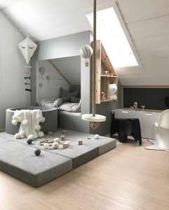 Un columpio en la habitación infantil - Dormitorios infantiles con columpio