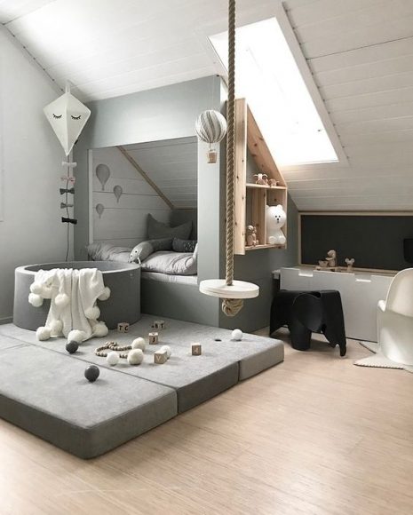 Un columpio en la habitación infantil - Dormitorios infantiles con columpio