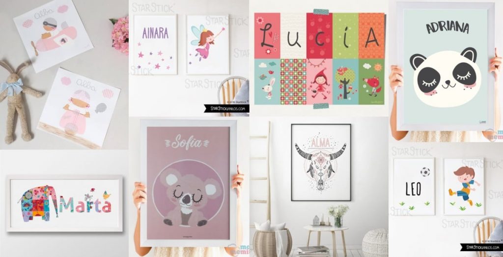 Láminas infantiles con nombre