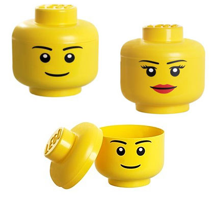 Cabeza de Lego para las habitaciones infantiles