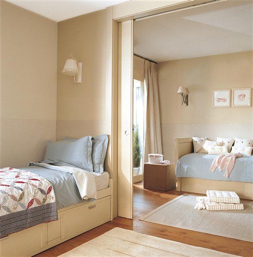 Puertas correderas para separar el dormitorio de los niños