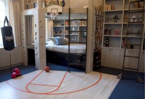Baloncesto habitaciones juveniles. Decoración infantil Decoideas.net