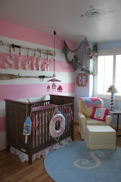Habitación marinera para niña
