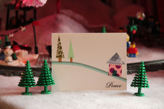 Decorar tarjetas de Navidad con washi tape