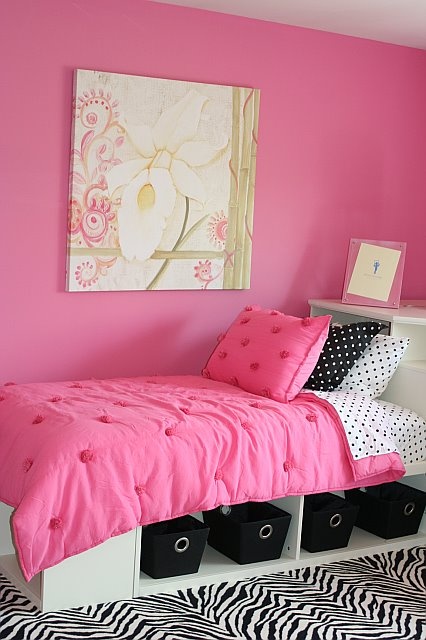 Selección de habitaciones juveniles en rosa y negro – Decoración