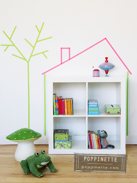 Habitaciones infantiles y habitaciones de bebés decoradas con washi tape