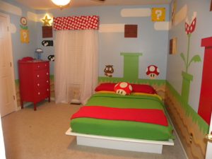 Super Mario Bros en el dormitorio infantil