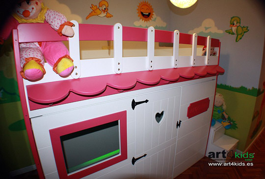 Cama infantil con forma de casita - Ventajas, inconvenientes (20 FOTOS)