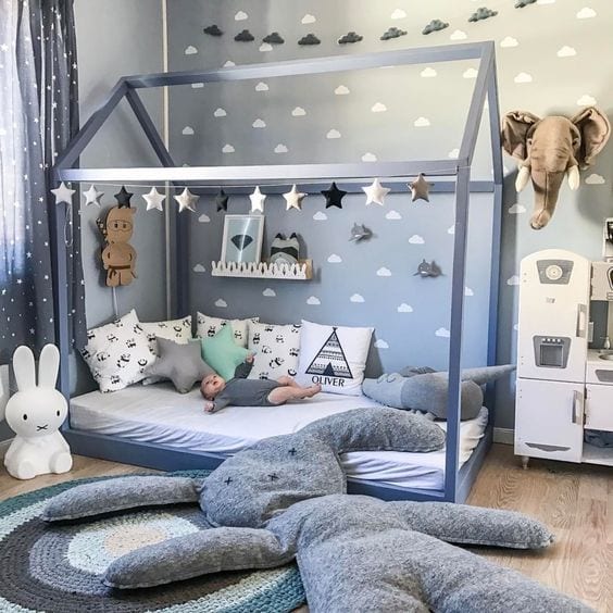 Cama infantil con forma de casita - Ventajas, inconvenientes (20 FOTOS)
