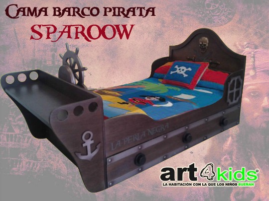 Cama infantil barco Pirata