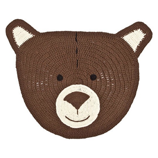 Alfombra Oso de crochet