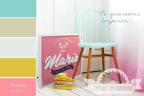 Cuadros personalizados con letras de madera