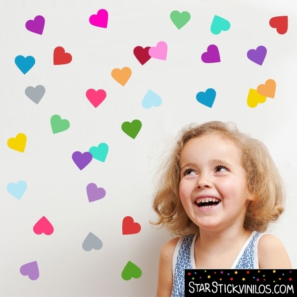 Vinilo corazones de colores