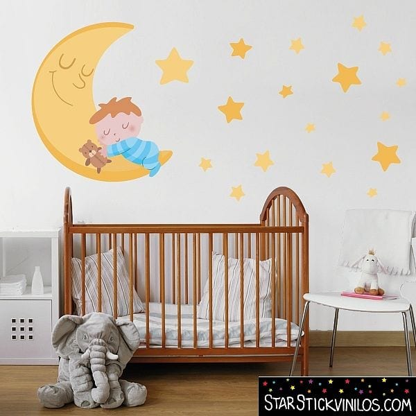 vinilo-luna-estrellas-niño