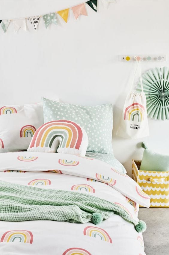 Decoración Arcoiris para habitaciones de niños y bebés