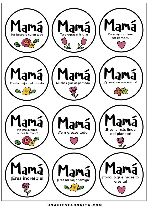 Etiquetas Día de la Madre * Imprimibles GRATIS