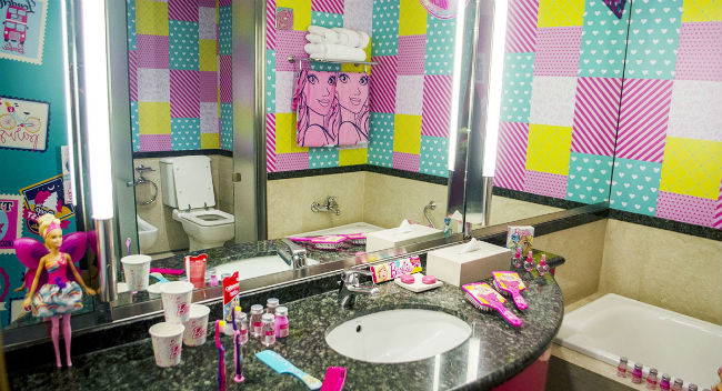 habitacion de barbie en el hilton