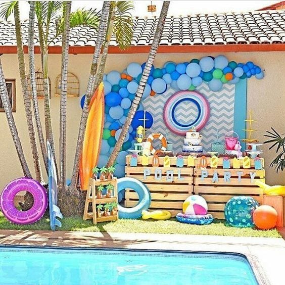 Fiestas infantiles al aire libre: en la piscina