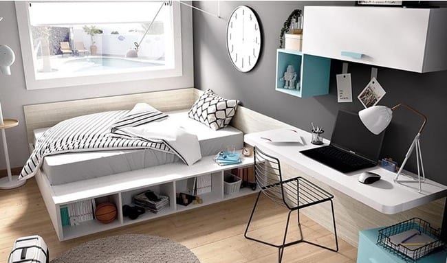 Regla tres espacios habitaciones juveniles