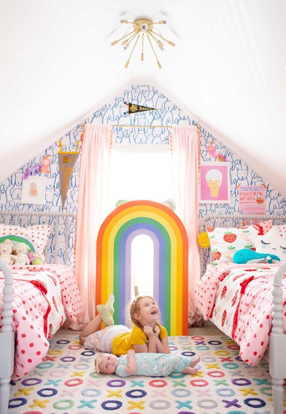 Habitación infantil arco iris