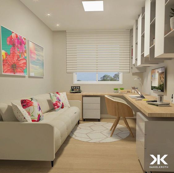 Habitación de estudio con sofá cama – Pros y contras (FOTOS)